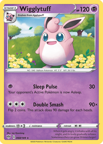 Wigglytuff Darkness Ablaze Pokemon Card