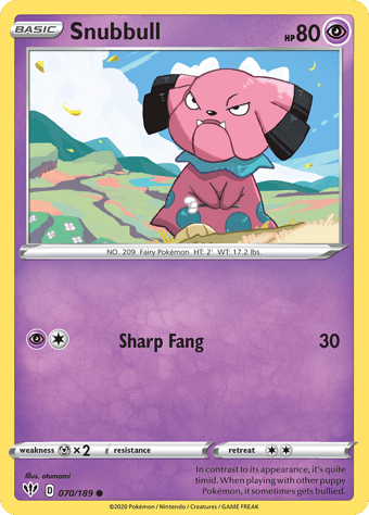 Snubbull Darkness Ablaze Pokemon Card