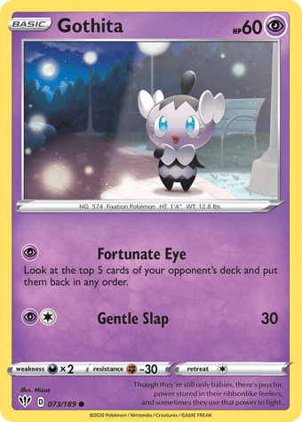 Gothita Darkness Ablaze Pokemon Card