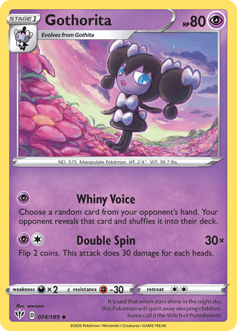 Gothorita Darkness Ablaze Pokemon Card