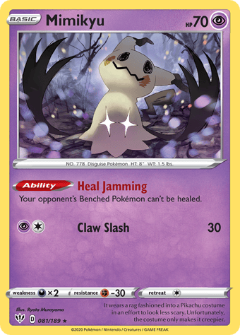 Mimikyu Darkness Ablaze Pokemon Card