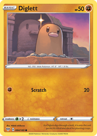 Diglett Darkness Ablaze Pokemon Card