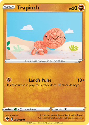 Trapinch Darkness Ablaze Pokemon Card