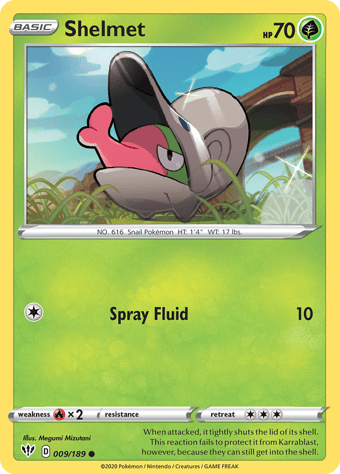 Shelmet Darkness Ablaze Pokemon Card