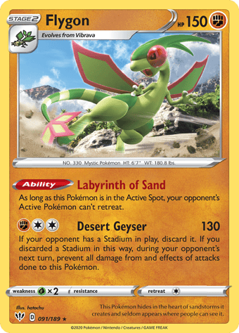 Flygon Darkness Ablaze Pokemon Card