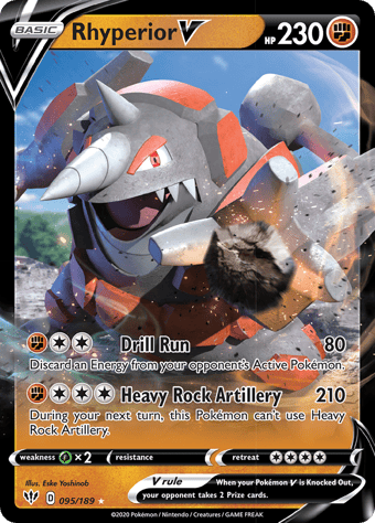 Rhyperior V Darkness Ablaze Pokemon Card
