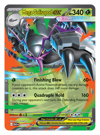 Mega Golisopod EX Delta Reign Pokemon Card