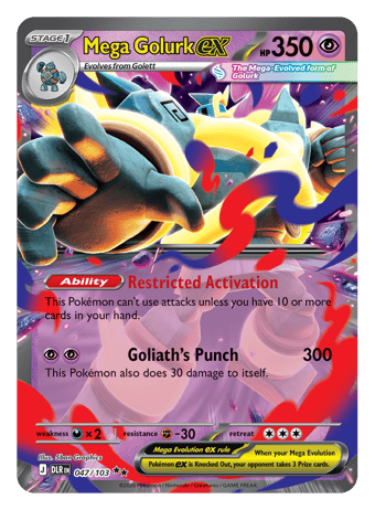 Mega Golurk EX Delta Reign Pokemon Card