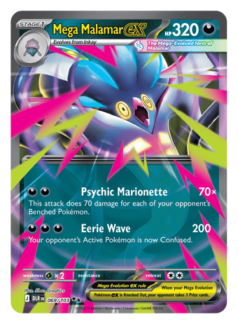 Mega Malamar EX Delta Reign Pokemon Card