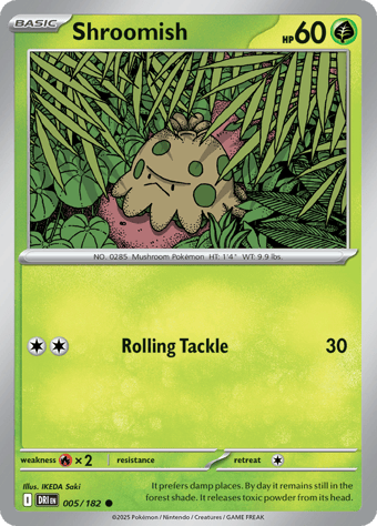 Shroomish Destined Rivals Pokemon Card