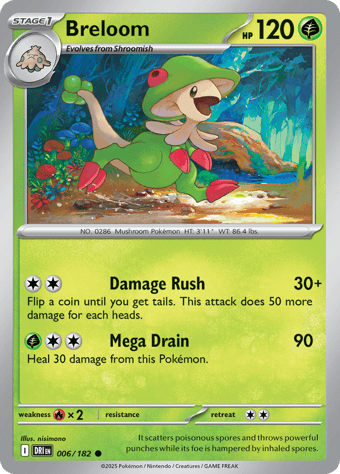 Breloom Destined Rivals Pokemon Card