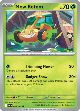 Mow Rotom Destined Rivals Pokemon Card