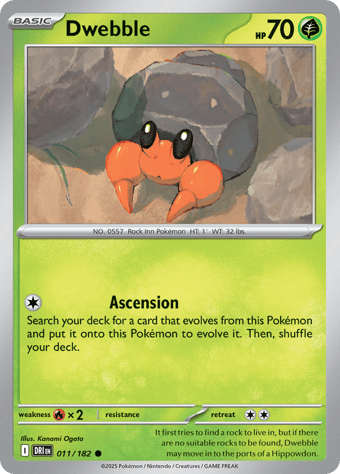 Dwebble Destined Rivals Pokemon Card