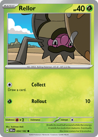 Rellor Destined Rivals Pokemon Card