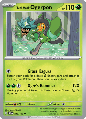 Teal Mask Ogerpon Destined Rivals Pokemon Card