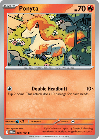 Ponyta Destined Rivals Pokemon Card