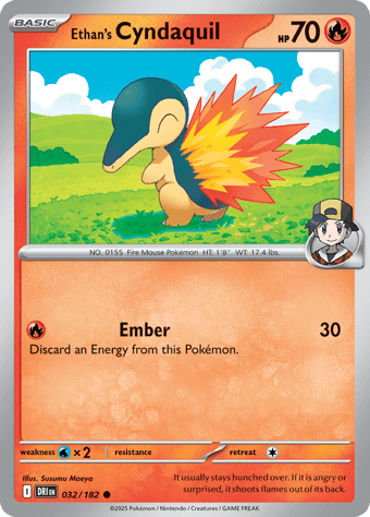 Ethan's Cyndaquil Destined Rivals Pokemon Card