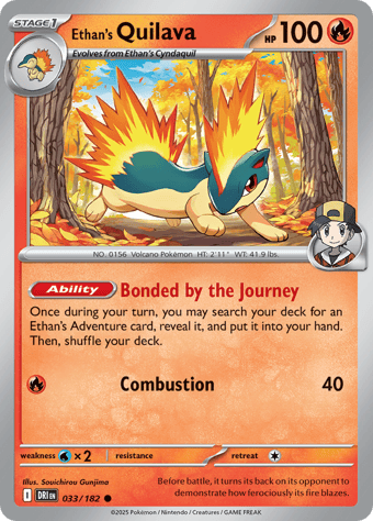 Ethan's Quilava Destined Rivals Pokemon Card