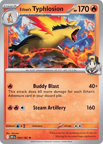 Ethan's Typhlosion Destined Rivals Pokemon Card