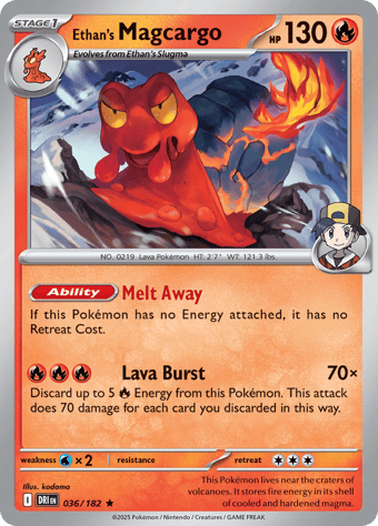 Ethan's Magcargo Destined Rivals Pokemon Card