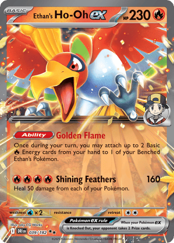 Ethan's Ho-Oh EX Destined Rivals Pokemon Card