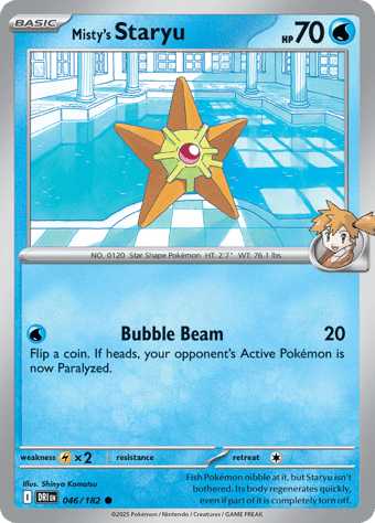 Misty's Staryu Destined Rivals Pokemon Card