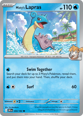 Misty's Lapras Destined Rivals Pokemon Card