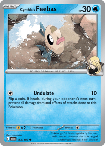 Cynthia's Feebas Destined Rivals Pokemon Card