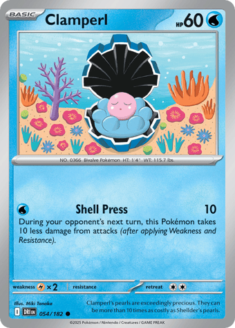 Clamperl Destined Rivals Pokemon Card