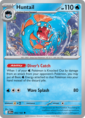 Huntail Destined Rivals Pokemon Card