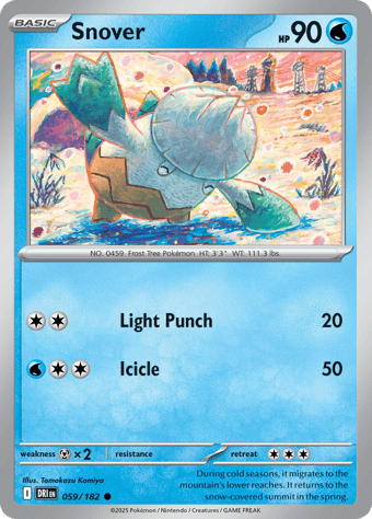 Snover Destined Rivals Pokemon Card