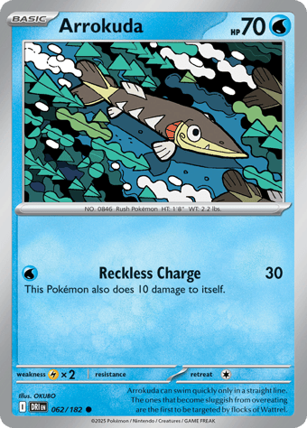 Arrokuda Destined Rivals Pokemon Card