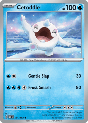 Cetoddle Destined Rivals Pokemon Card