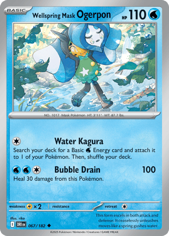 Wellspring Mask Ogerpon Destined Rivals Pokemon Card