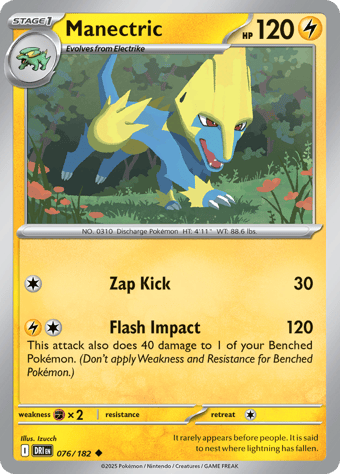 Manectric Destined Rivals Pokemon Card