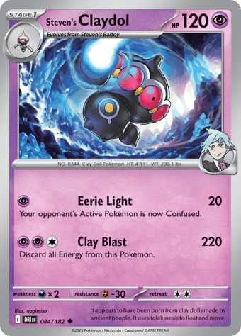 Steven's Claydol Destined Rivals Pokemon Card
