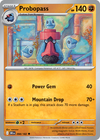 Probopass Destined Rivals Pokemon Card