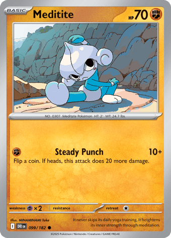 Meditite Destined Rivals Pokemon Card