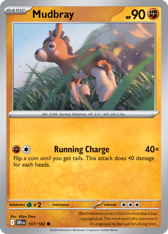 Mudbray Destined Rivals Pokemon Card