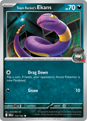 Team Rocket's Ekans Destined Rivals Pokemon Card