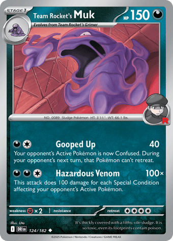 Team Rocket's Muk Destined Rivals Pokemon Card