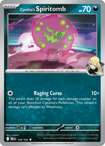 Cynthia's Spiritomb Destined Rivals Pokemon Card