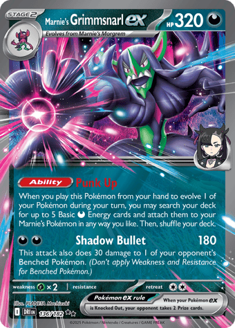 Marnie's Grimmsnarl EX Destined Rivals Pokemon Card