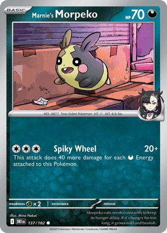 Marnie's Morpeko Destined Rivals Pokemon Card
