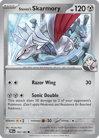 Steven's Skarmory Destined Rivals Pokemon Card