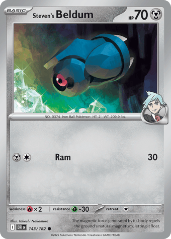 Steven's Beldum Destined Rivals Pokemon Card