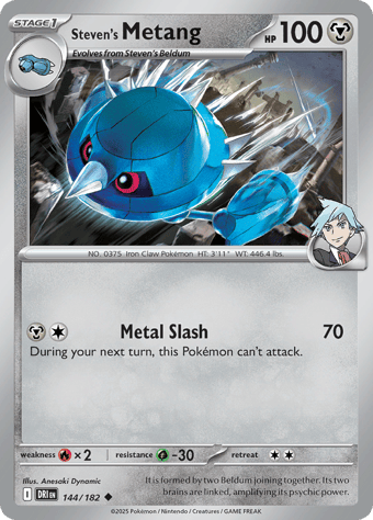 Steven's Metang Destined Rivals Pokemon Card