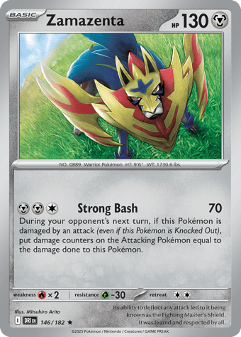 Zamazenta Destined Rivals Pokemon Card