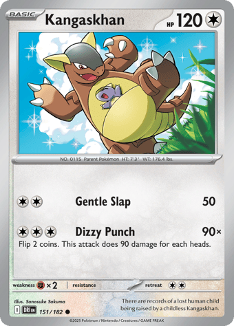 Kangaskhan Destined Rivals Pokemon Card