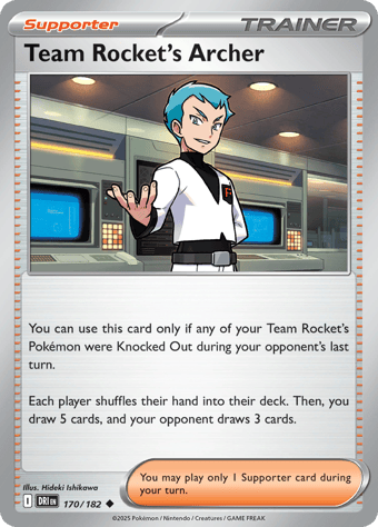 Team Rocket's Archer Destined Rivals Pokemon Card